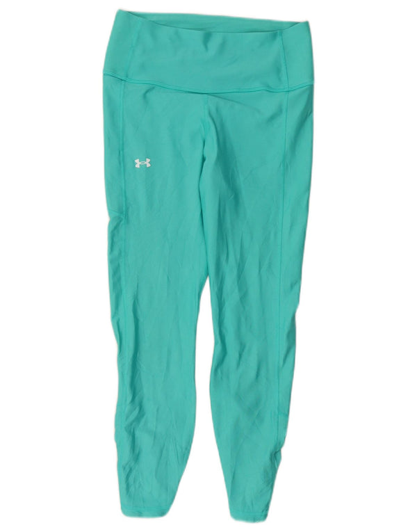 Under Armour Dame Capri Leggings UK 12 Medium Turkis Polyester