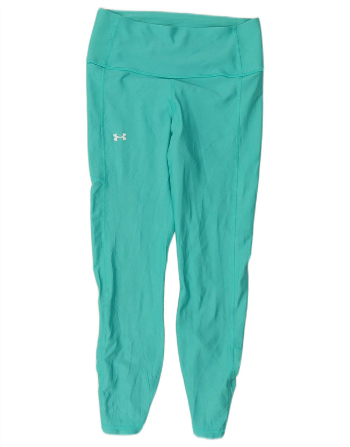Under Armour Dame Capri Leggings UK 12 Medium Turkis Polyester