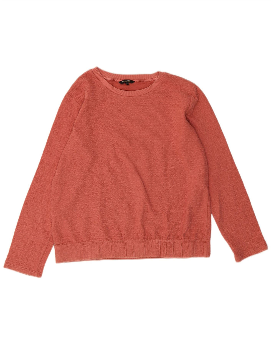 Massimo Dutti Dame Sweatshirt Jumper UK 14 Medium Orange Bomuld