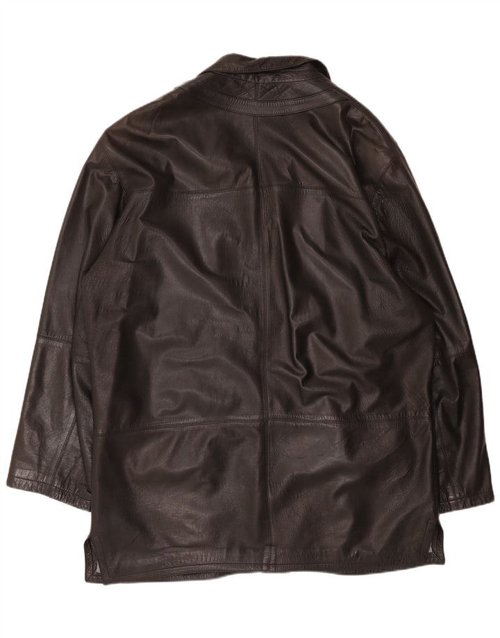 PIERRE CARDIN Herre Læderjakke IT 58 4XL Sort Læder