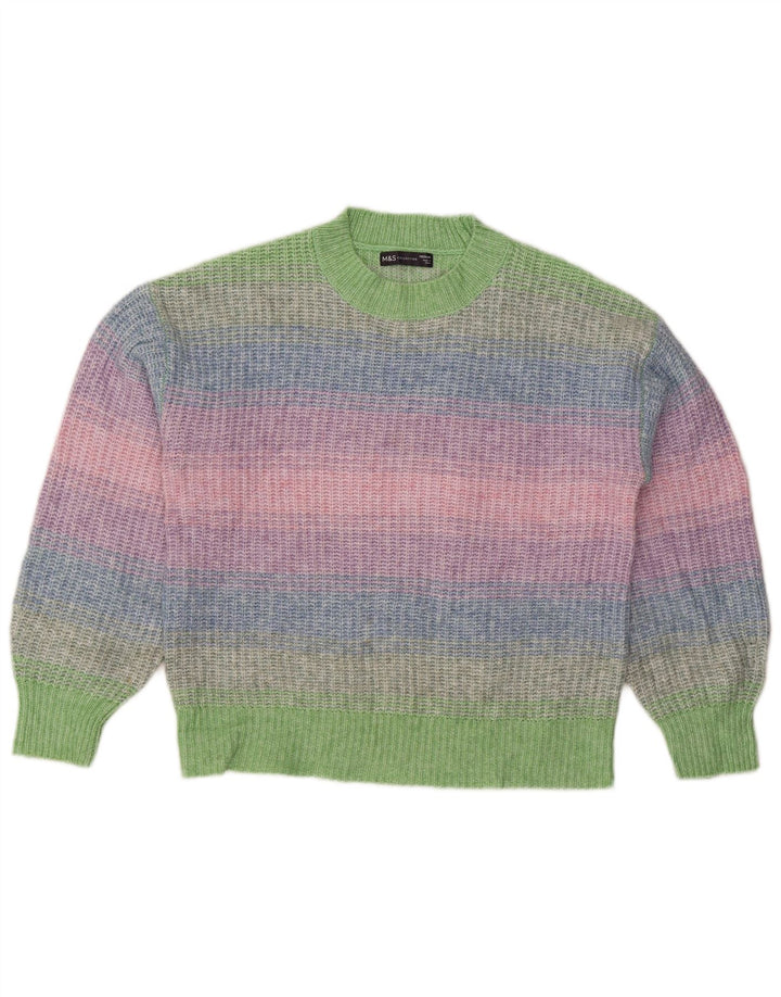 Marks & Spencer Dame sweater med rund hals DK 14 Medium Flerfarvet