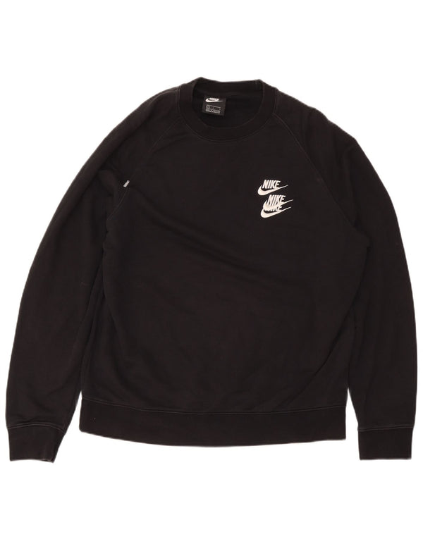 Nike grafisk sweatshirt til mænd, stor sort bomuld