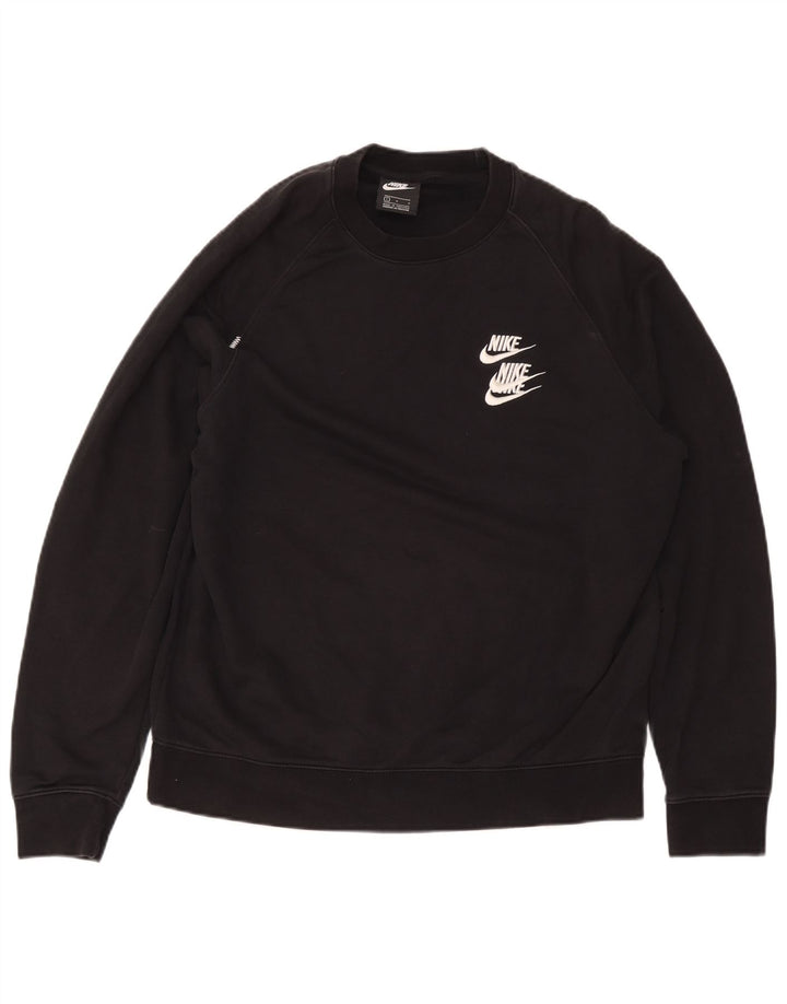 Nike grafisk sweatshirt til mænd, stor sort bomuld
