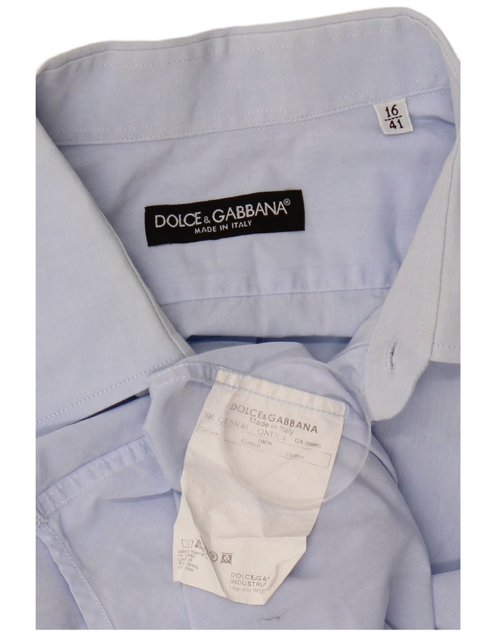 DOLCE & GABBANA Herreskjorte str. 16 41 Stor blå bomuld