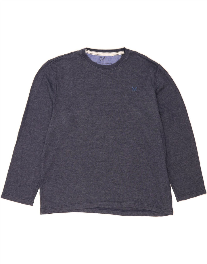 CREW CLOTHING Mens Top Long Sleeve 2XL Navy Blue Cotton Vintage Crew Clothing and Second-Hand Crew Clothing from Messina Hembry 