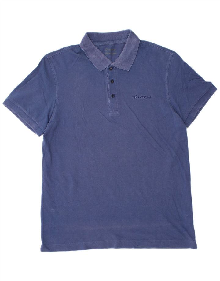 Lotto Herre Polo Shirt Stor Blå Bomuld