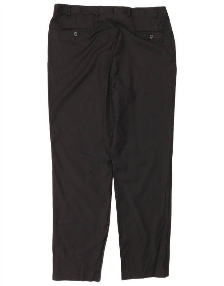 Calvin Klein Herre Slim Fit Suit Bukser W38 L34 Sort Uld