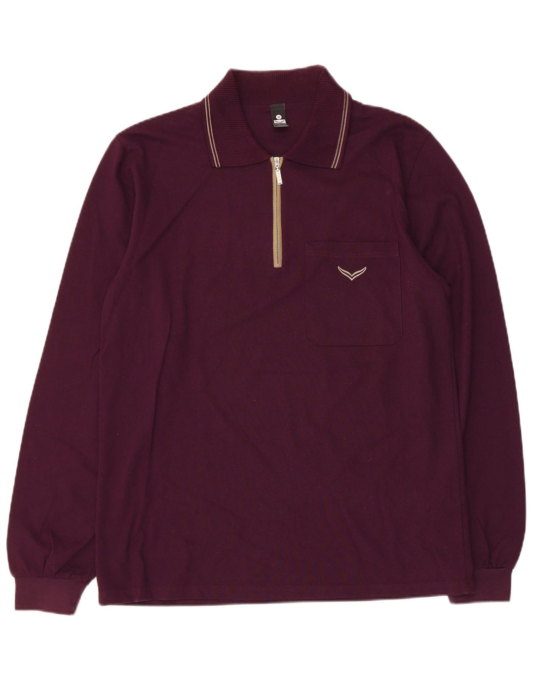 Trigema Langærmet poloshirt til mænd Medium rødbrun bomuld