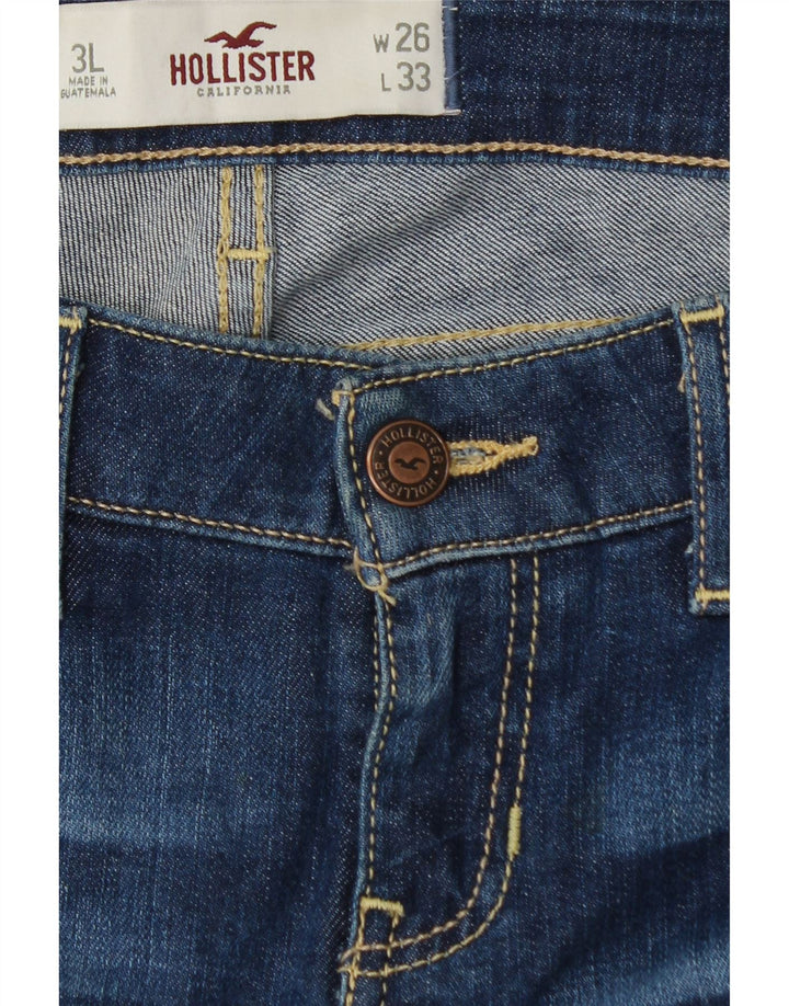 HOLLISTER Dame Lange Skinny Jeans US 3 XS W26 L33 Blå Bomuld