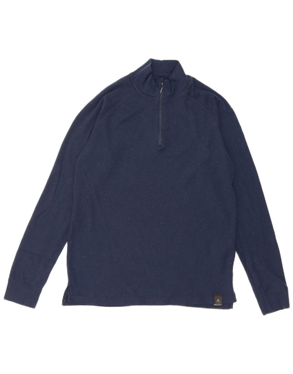 Mountain Warehouse Herre Zip Neck Jumper Sweater Large Navy Blue Sports