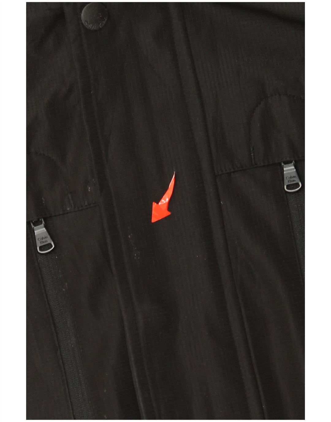 Calvin Klein Herre Hooded Windbreaker Jacket UK 40 Large Black Polyester