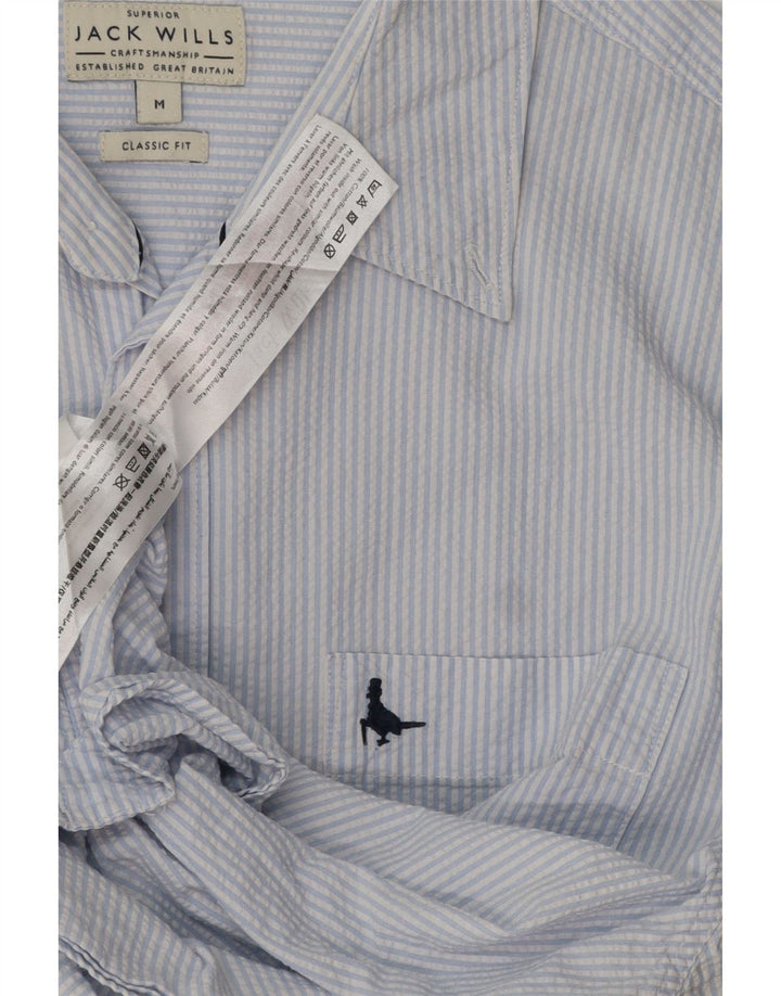 Jack Wills Herre Classic Fit skjorte Medium Blue Pinstripe Cotton
