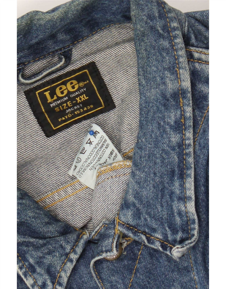 Lee Mens Denim Jacket UK 44 2XL Blue Cotton