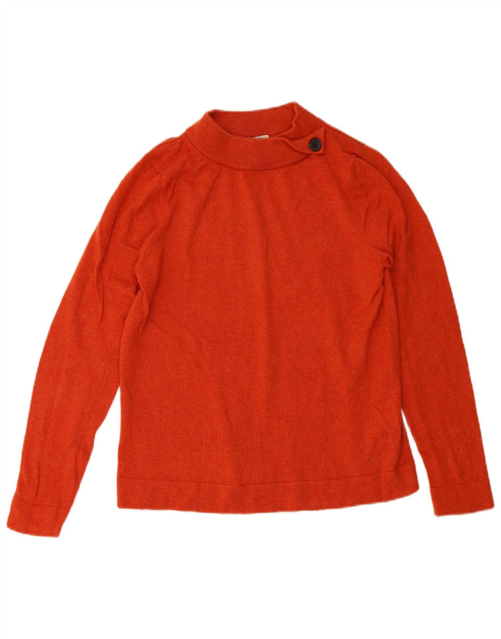 HOBBS Dame Turtle Neck Jumper Sweater UK 16 Large Orange Wool