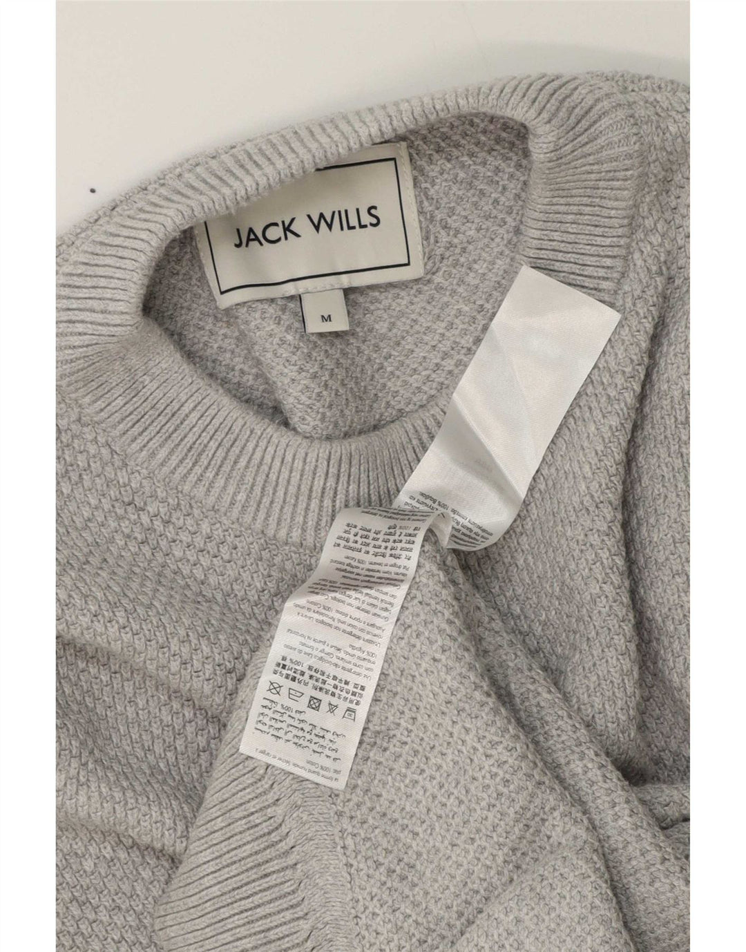 Jack Wills Herre Crew Neck Jumper Sweater Medium Grey Bomuld