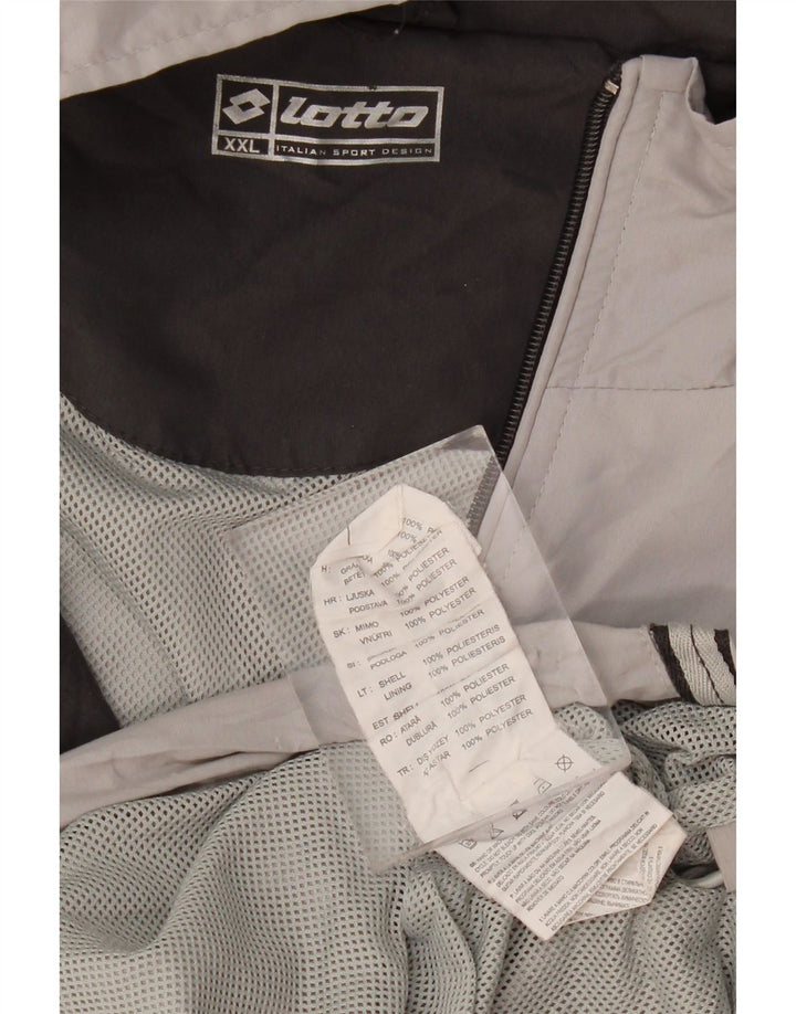 LOTTO Mens Rain Jacket UK 44 2XL Grey Polyester
