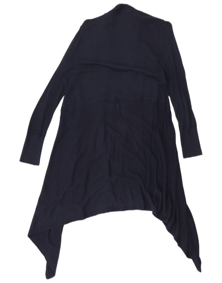 Marks & Spencer Dame Longline Åben Cardigan Sweater UK 16 Large Navy Blue