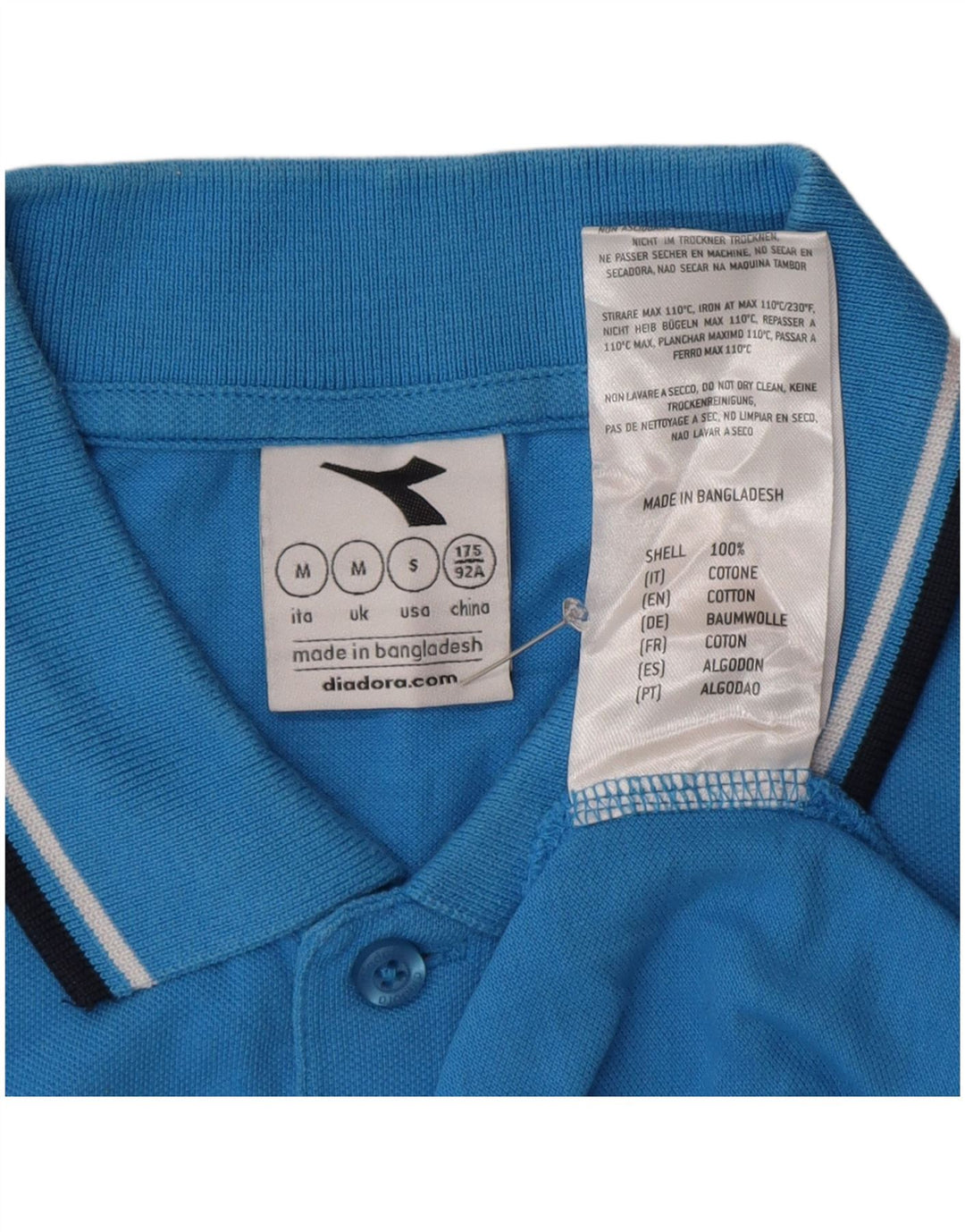 Diadora herre poloshirt Medium blå bomuld
