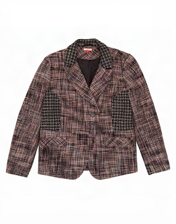 Joe Browns Dame 3-knaps blazerjakke UK 20 2XL Flerfarvet ternet