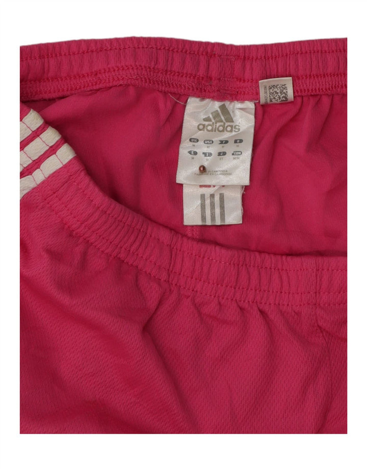 ADIDAS sportsshorts til kvinder UK 14 Medium Pink Polyester