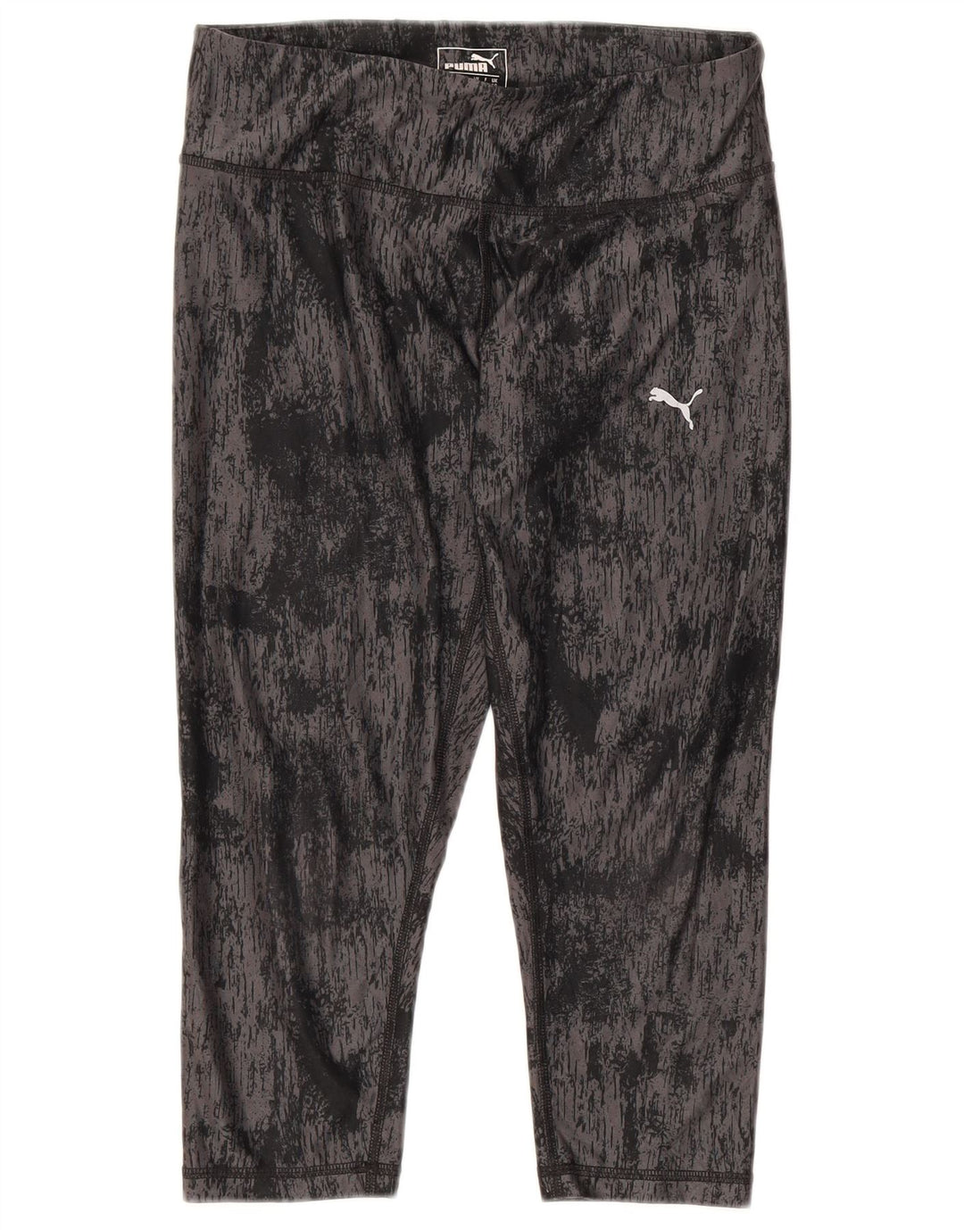 Puma Dame Capri Leggings UK 10 Small Black Tie Dye