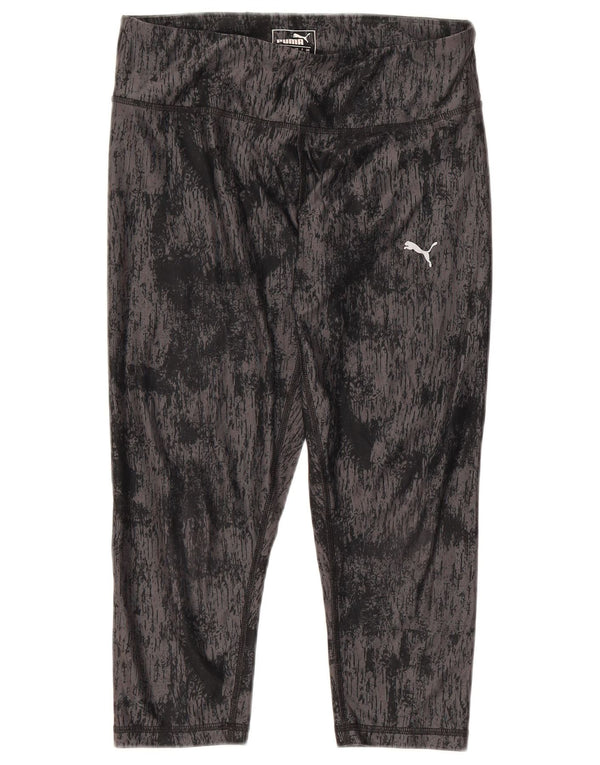 Puma Dame Capri Leggings UK 10 Small Black Tie Dye