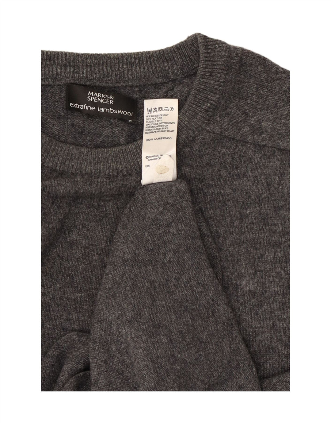 Marks & Spencer Herre sweater med rund hals XL grå uld