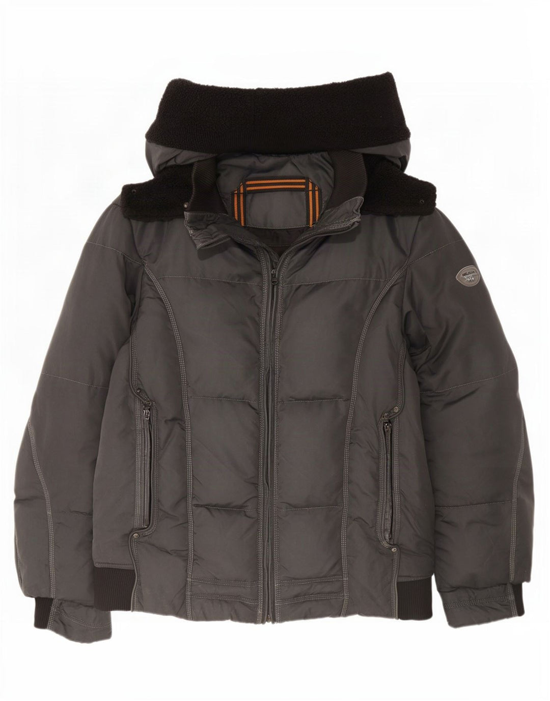 Gas Herre Hooded Bomber Polstret Jakke UK 42 XL Grå