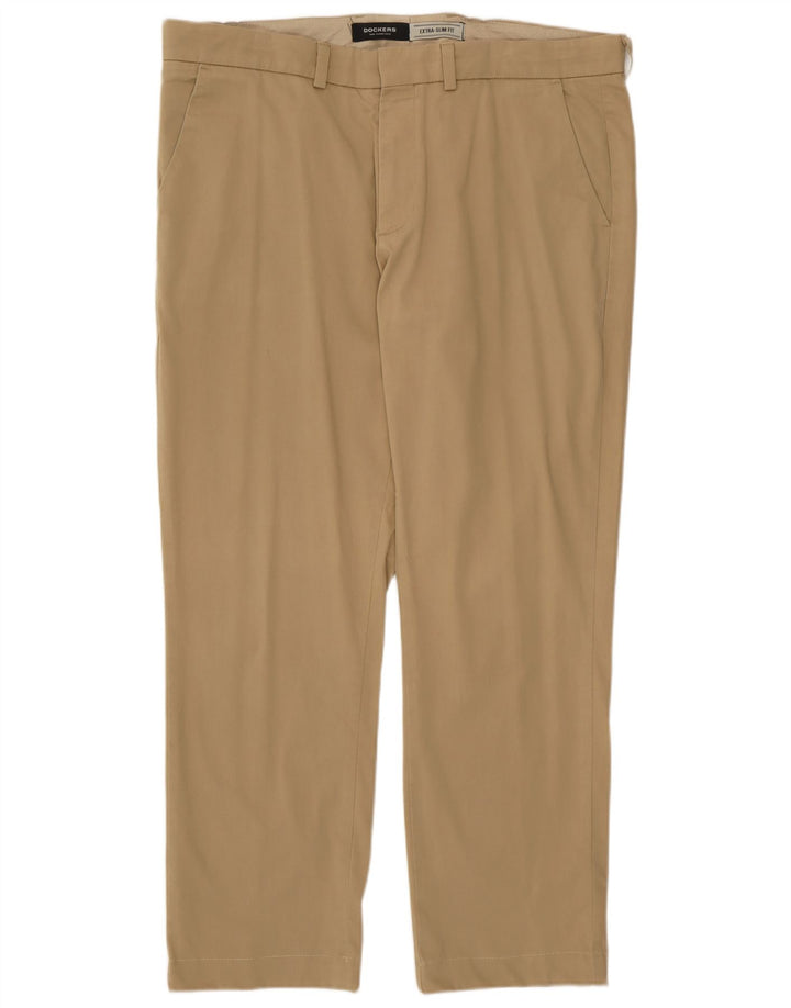 Dockers Herre Extra Sim Fit Chinobukser W36 L29 Beige Bomuld