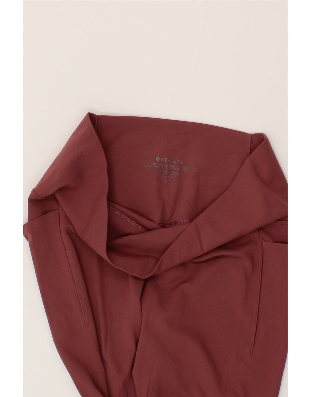 ATHLETA Womens Leggings UK 18 XL  Maroon Nylon Vintage Athleta and Second-Hand Athleta from Messina Hembry 