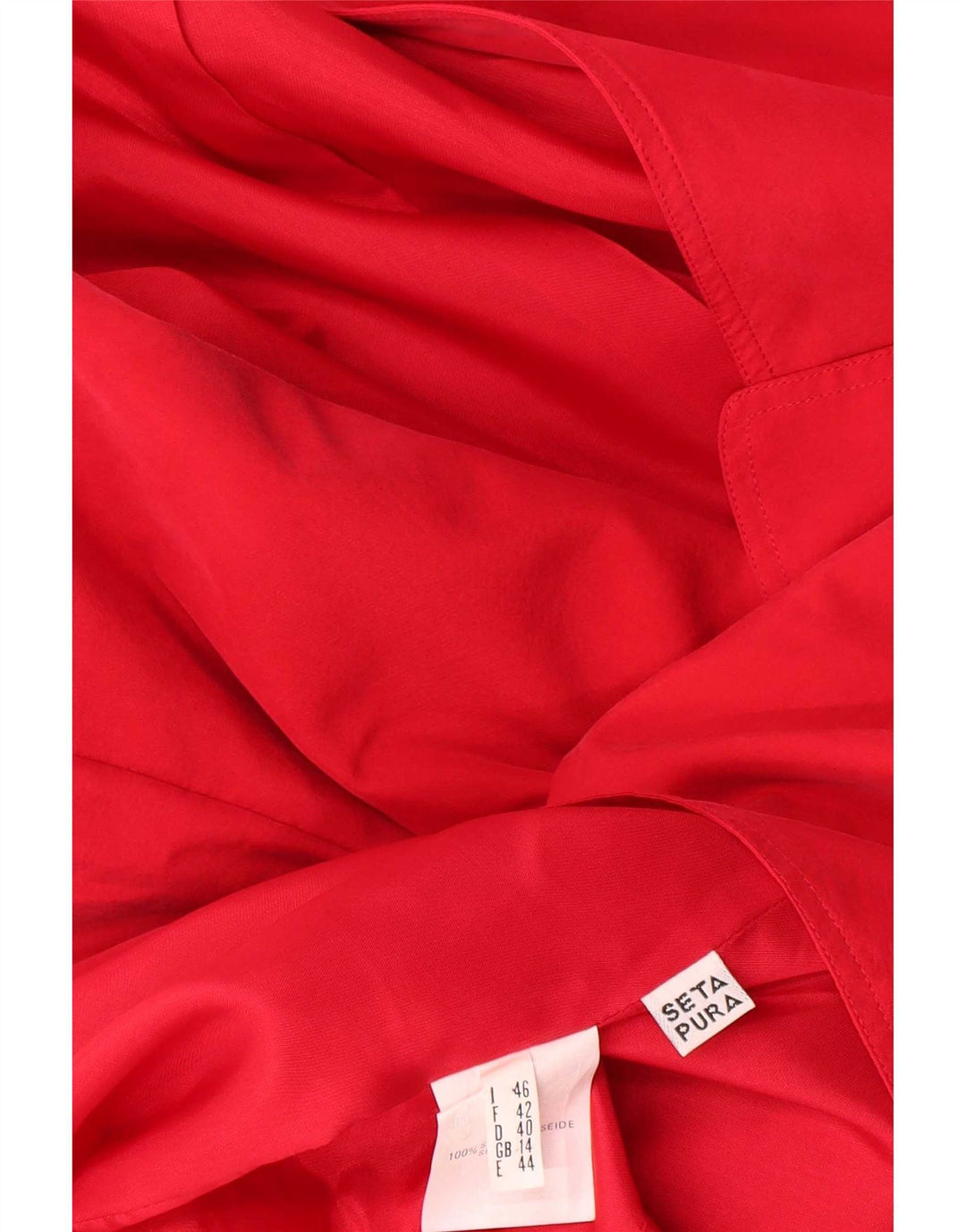 Vintage Dame 2 Button Blazer Jacket UK 14 Large Red Silk