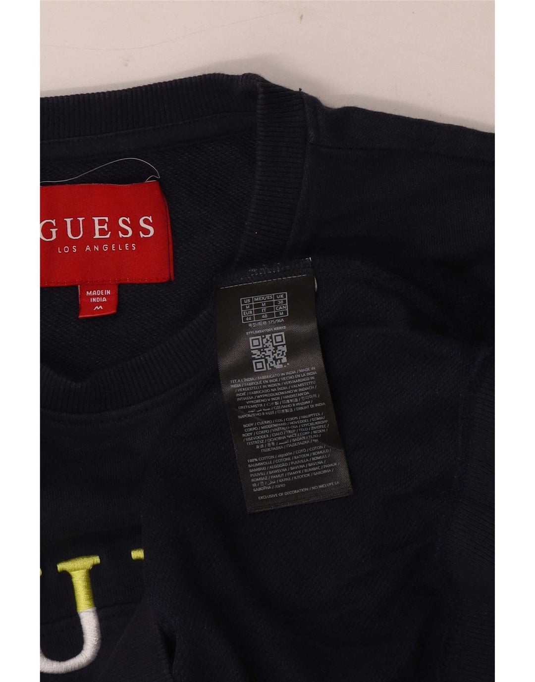 Guess Herre grafisk sweatshirt Jumper Medium Navyblå Bomuld