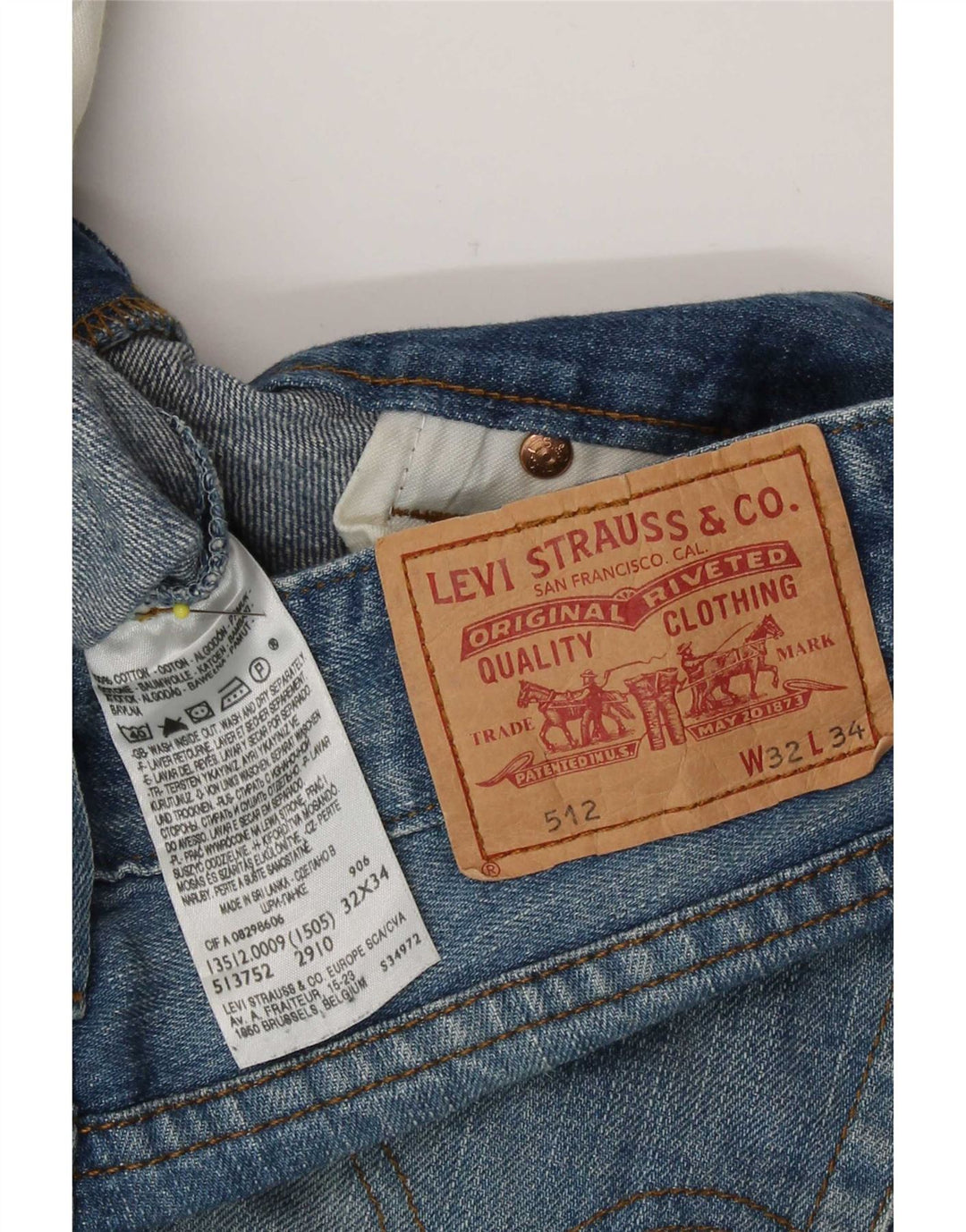 Levi's Herre 514 Bootcut Jeans W32 L34 Blå Bomuld