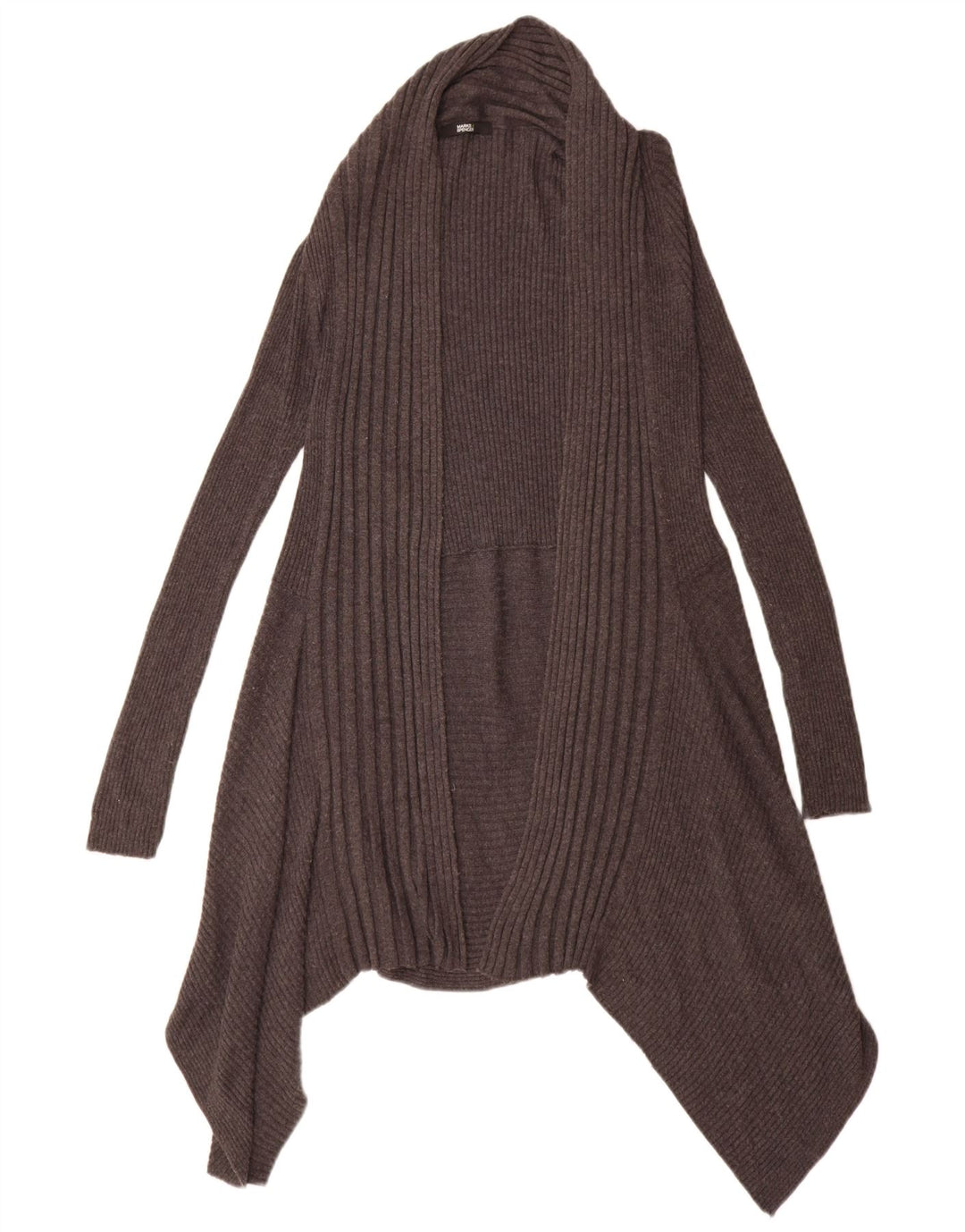 Marks & Spencer Dame Asymmetrisk Cardigan Sweater UK 14 Large Grå