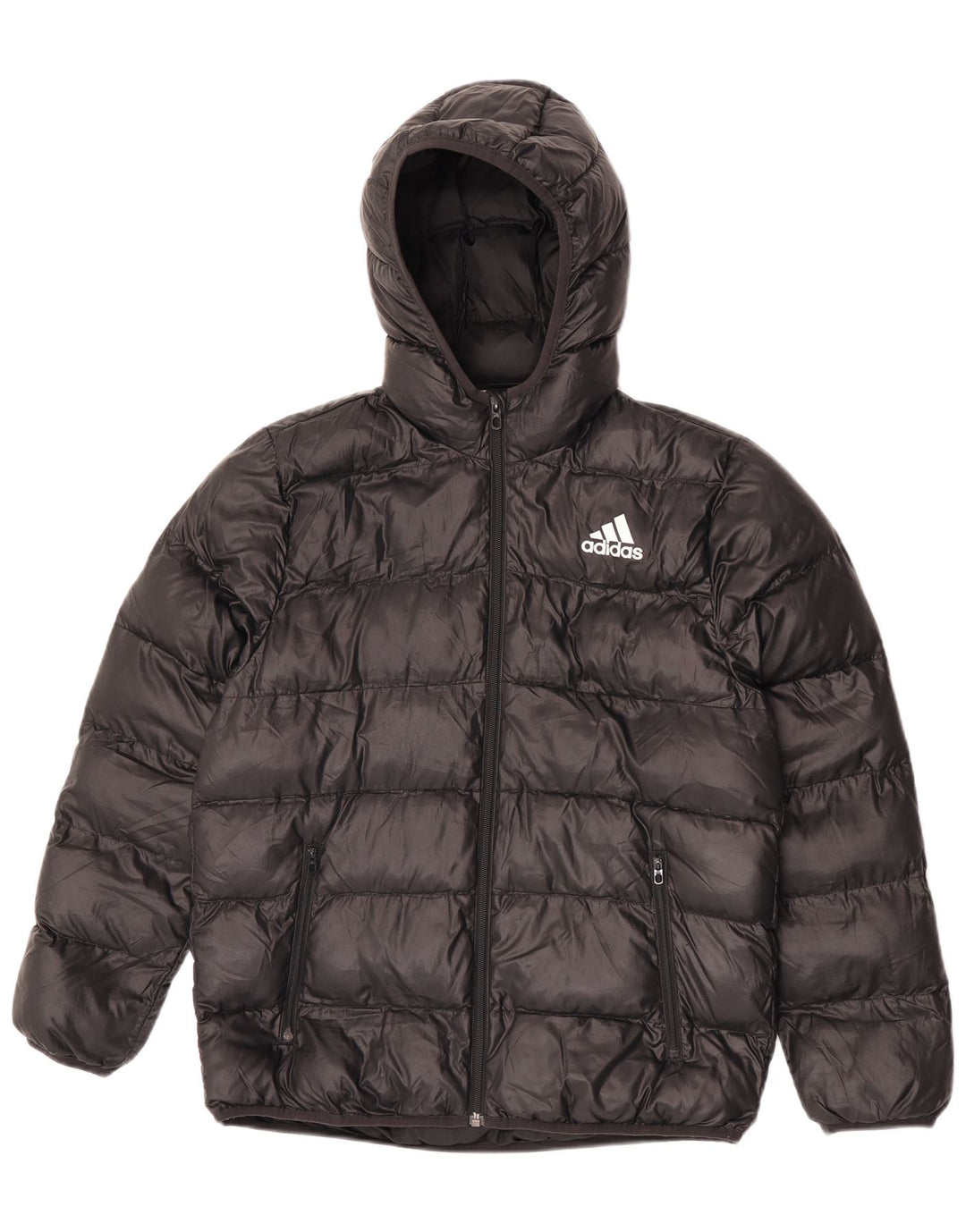 Adidas drenge hættejakke polstret 13-14 år sort polyester