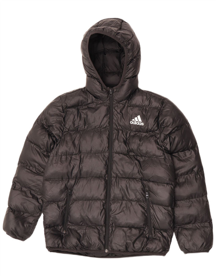 Adidas drenge hættejakke polstret 13-14 år sort polyester