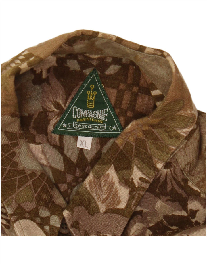 Compagnie Herreskjorte XL Brun Blomster