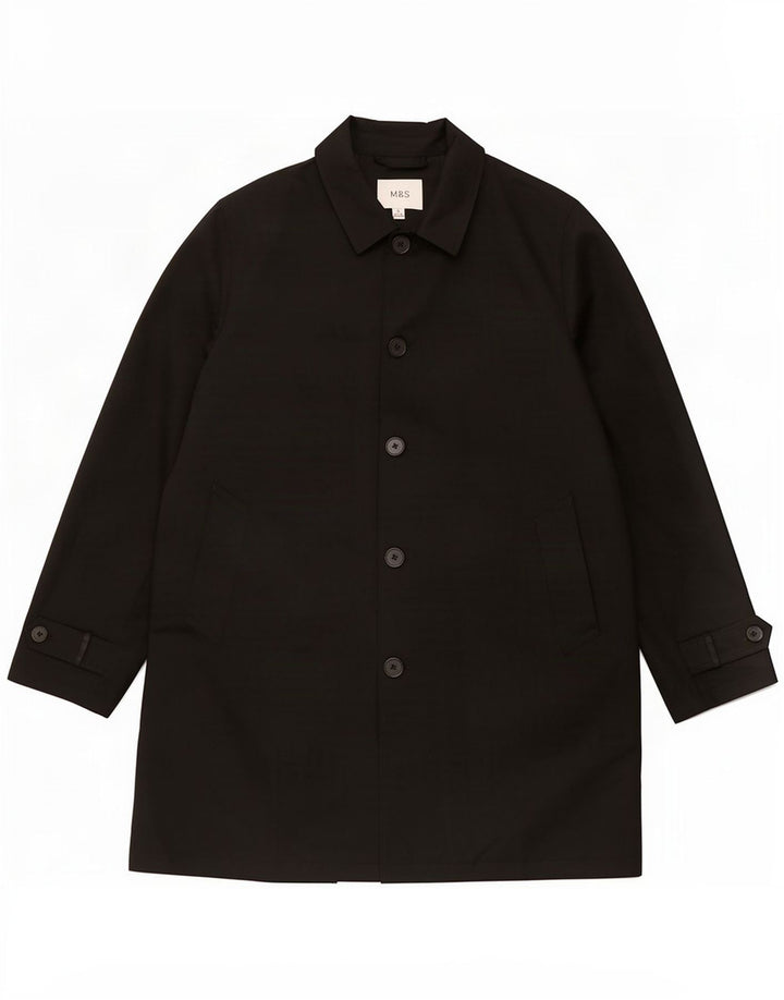 Marks & Spencer Trench Coat til mænd UK 42 XL Sort Polyester
