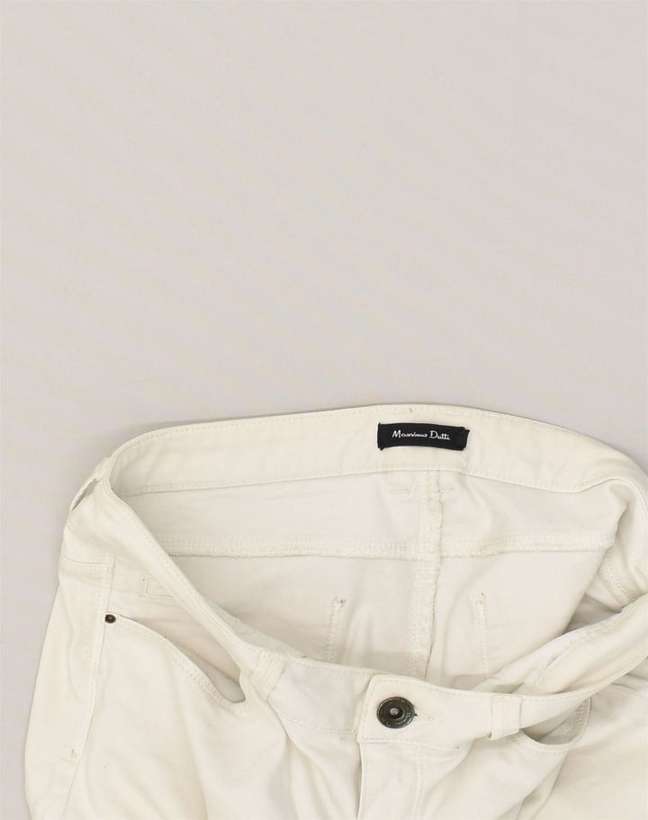 MASSIMO DUTTI Womens Straight Capri Jeans W32 L21  White | Vintage Massimo Dutti | Thrift | Second-Hand Massimo Dutti | Used Clothing | Messina Hembry 