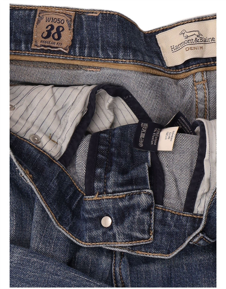 Harmont & Blaine Straight Jeans til mænd W38 L31 Blå bomuld