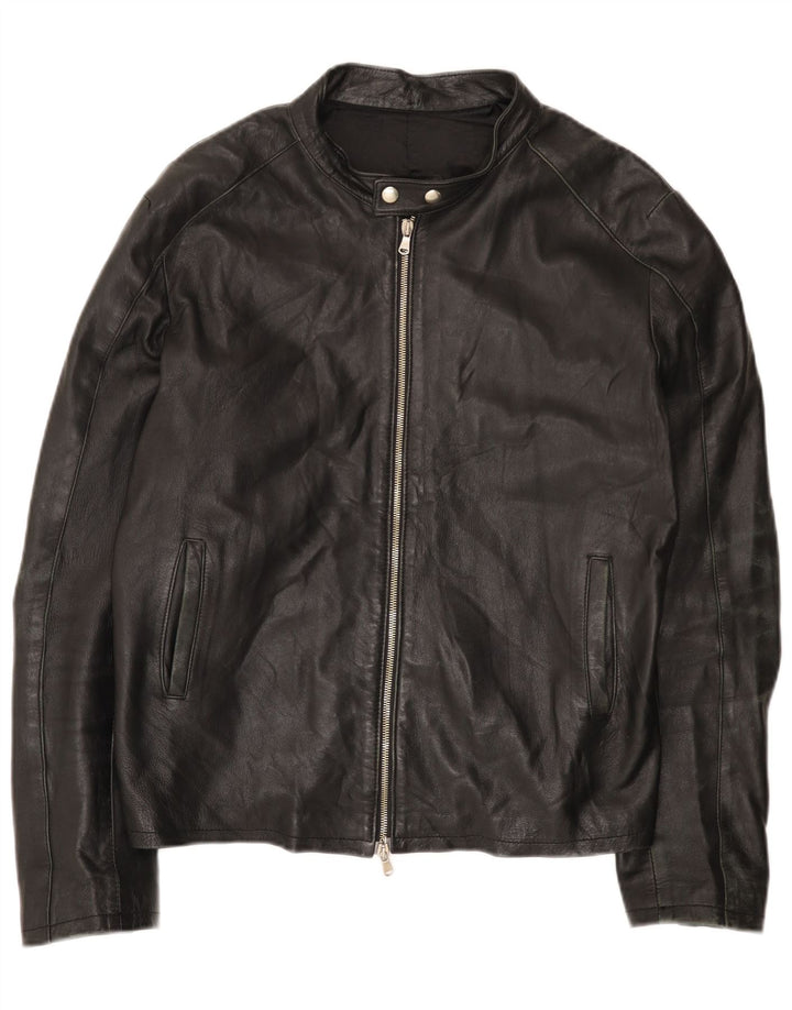 Vintage herre læderjakke UK 44 2XL Sort