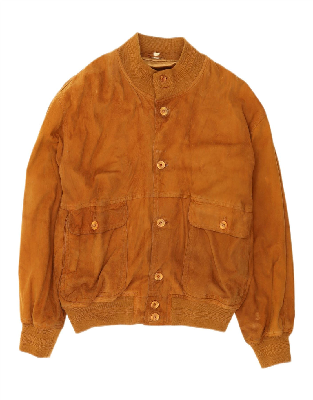 VINTAGE Bomberjakke i ruskind til mænd UK 42 XL Beige