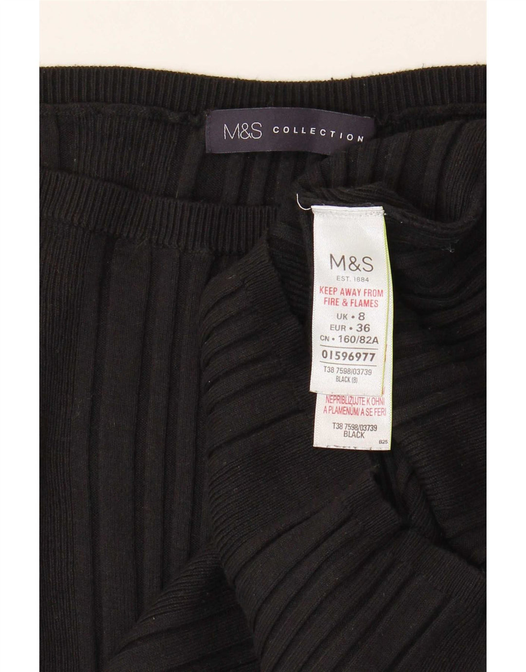 Marks & Spencer Dame Off Shoulder Top UK 8 Small Black Viscose