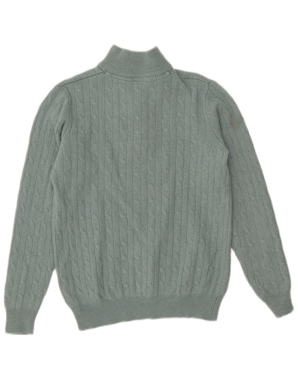 Crew tøj Herre lynlås-hals sweater lille grøn uld