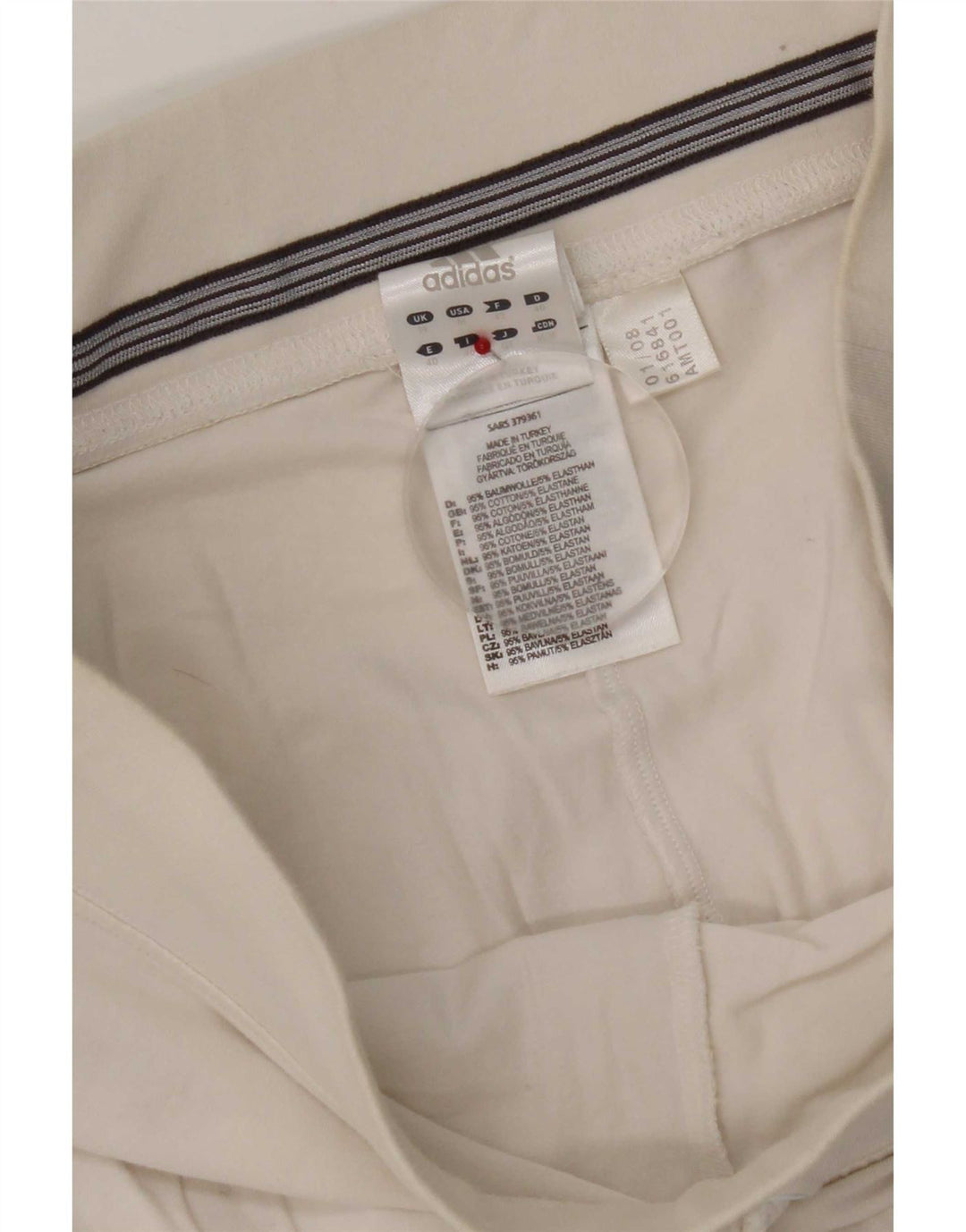 Adidas Dame Bermuda Sport Shorts UK 14 Medium White Bomuld