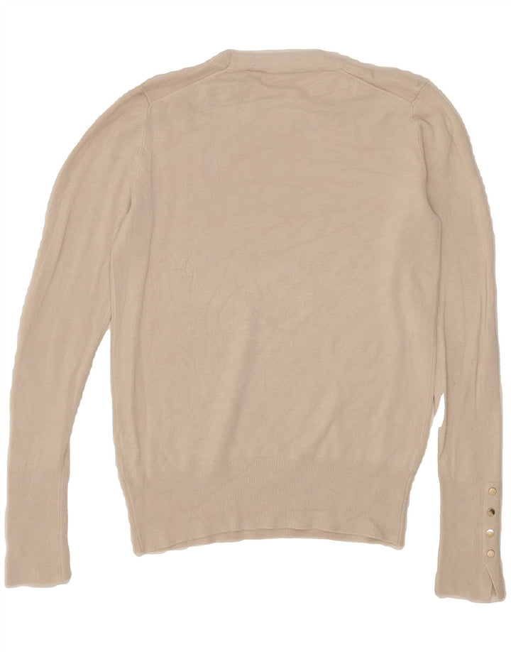 ZARA Womens Crew Neck Jumper Sweater UK 12 Medium Beige Vintage Zara and Second-Hand Zara from Messina Hembry 