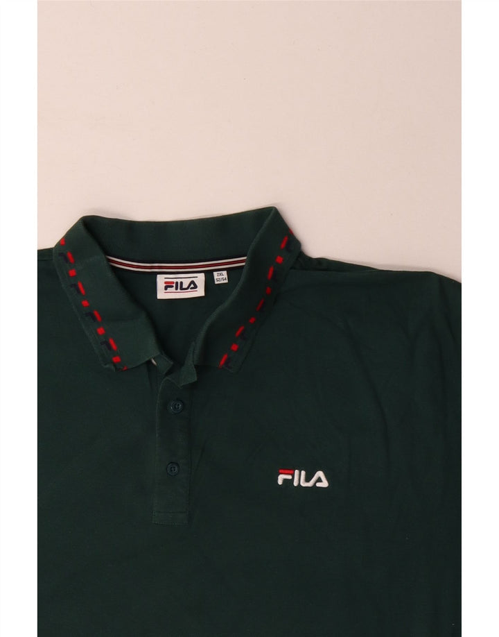 Fila Polo Shirt til mænd 2XL Grøn Bomuld