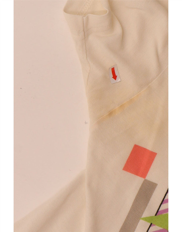 SERGIO TACCHINI Poloshirt til mænd EU 50 Medium Off White Geometrisk bomuld