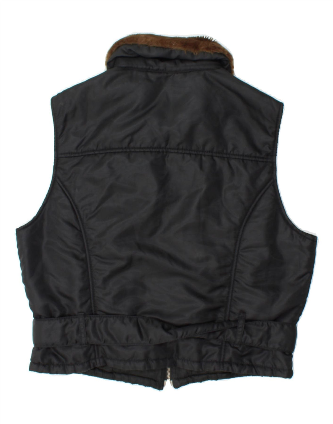 SISLEY Womens Padded Gilet UK 14 Large Black Polyamide Vintage Sisley and Second-Hand Sisley from Messina Hembry 