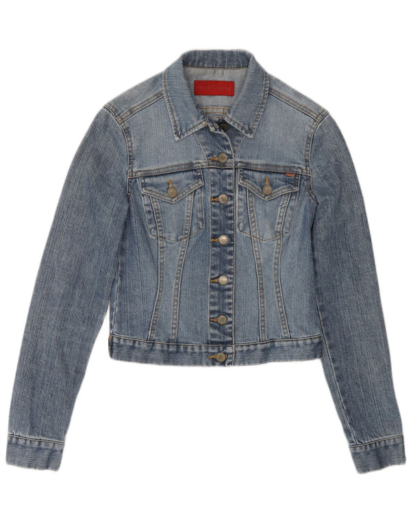 Fcuk Womens Regular Fit denimjakke UK 10 Small Blue Cotton